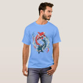 Koi Fish Anpassbare Add Name/Phrase T-Shirt (Vorne ganz)