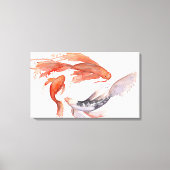 Koi Fish Aquarellmalerei Leinwanddruck (Vorderseite)