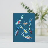 Koi Fish Aqucolor Postkarte (Stehend Vorderseite)