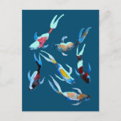 Koi Fish Aqucolor Postkarte (Vorderseite)