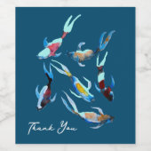 Koi Fish Aqucolor Weinetikett (Einzelnes Label)