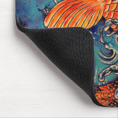 "Koi Fish" Art Mouse Pad Tattoo Style Mousepad (Ecke)