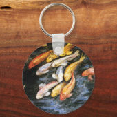 Koi Fish Art Painting Charm Schlüsselanhänger (Vorderseite)