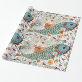 Koi Fish Art , Wrapping Paper Geschenkpapier