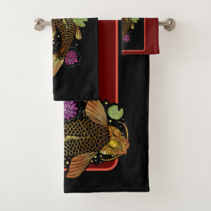 Koi Fish Badhandtuch Set