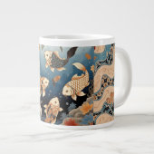 Koi Fish Batik Kunst, Tasse (Vorderseite Rechts)
