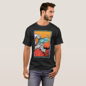 Koi Fish Carp Fischen Japanisch Große Welle von Ka T-Shirt (Vorne ganz)