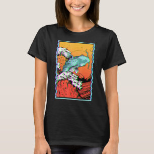 Koi Fish Carp Fischen Japanisch Große Welle von Ka T-Shirt