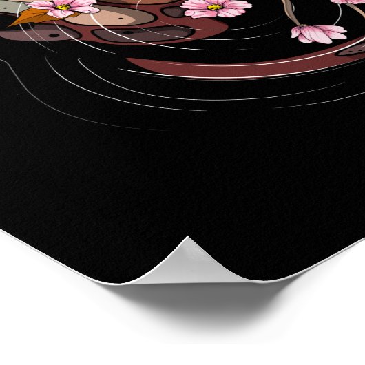 Koi Fish Cherry Blossom Poster (Ecke)
