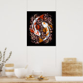 Koi Fish Cherry Blossom Poster (Küche)