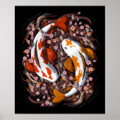 Koi Fish Cherry Blossom Poster (Vorne)