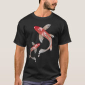 Koi Fish Chinese Yin & Yang T-Shirt (Vorderseite)