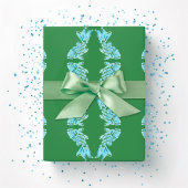 Koi Fish Chinoiserie Ogee in Green and Aqua Geschenkpapier