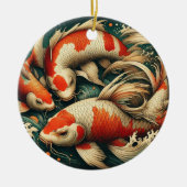 Koi Fish Christmas Keramik Ornament (Vorne)