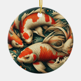 Koi Fish Christmas Keramik Ornament