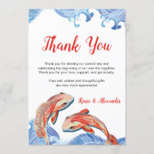 KOI FISH DANK YOU CARD