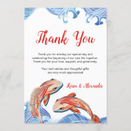 KOI FISH DANK YOU CARD EINLADUNG