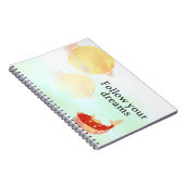 Koi Fish Dream Quote Art Print – "Follow Your Drea Notizblock (Rechte Seite)