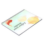 Koi Fish Dream Quote Art Print – "Follow Your Drea Notizblock (Linke Seite)