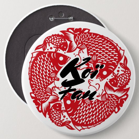 Koï Fish Fan Button (Vorne & Hinten)