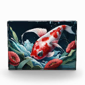 Koi Fish Fish weiblich Zeichnend japanische Art Ko Fotoblock (Vorderseite)