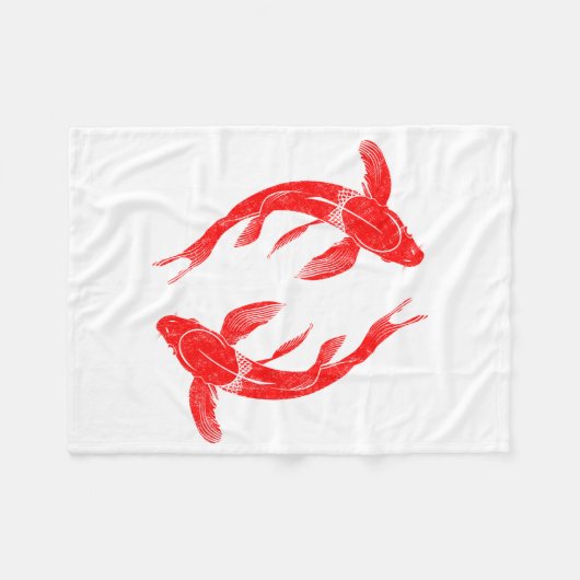 Koi Fish Fleecedecke (Vorderseite (Horizontal))