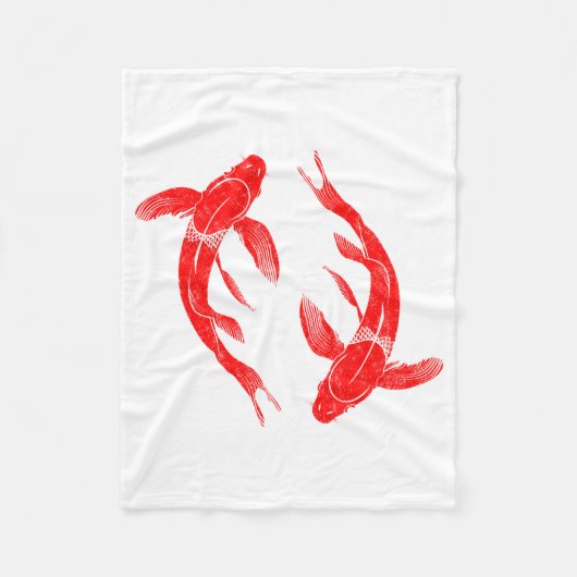 Koi Fish Fleecedecke (Vorderseite)