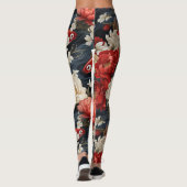 Koi Fish Floral Leggings (Rückseite)