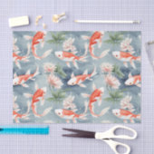 Koi Fish Floral Pond Decoupage Seidenpapier (Handwerk)