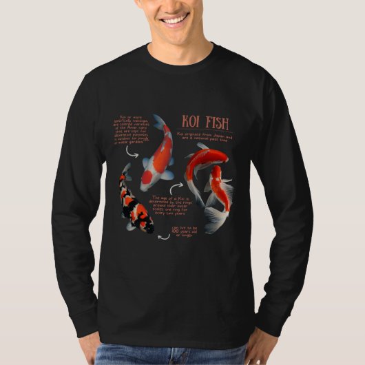 Koi Fish Fun Fakten T-Shirt (Vorderseite)