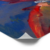 Koi Fish Fütternd Poster (Ecke)