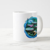 Koi Fish ‚GEBOREN OF DRAGONFLY‘ Jumbo-Tasse (Vorderseite Rechts)