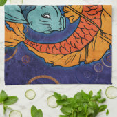 Koi Fish Geschirrtuch (Gefaltet)