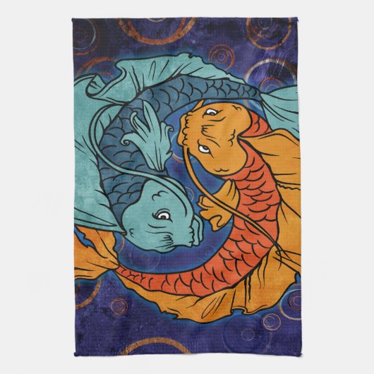 Koi Fish Geschirrtuch (Vertikal)