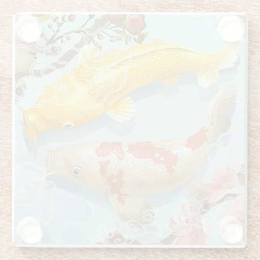 Koi Fish Glasuntersetzer (Rückseite)