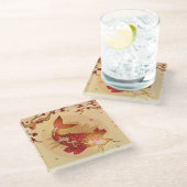 Koi Fish Glasuntersetzer (Schrägansicht)