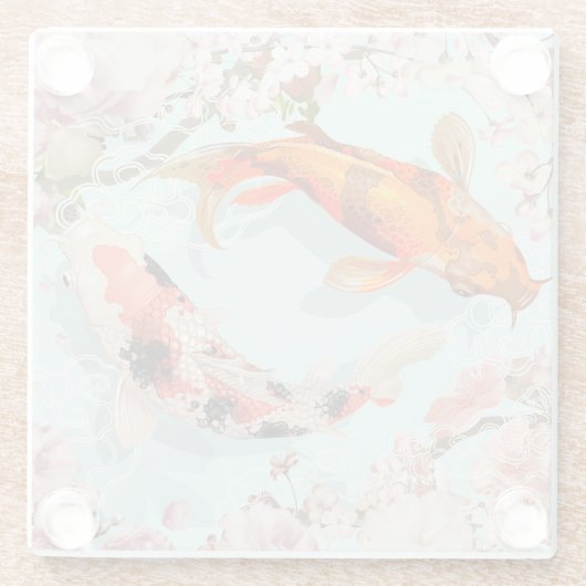 Koi Fish Glasuntersetzer (Rückseite)