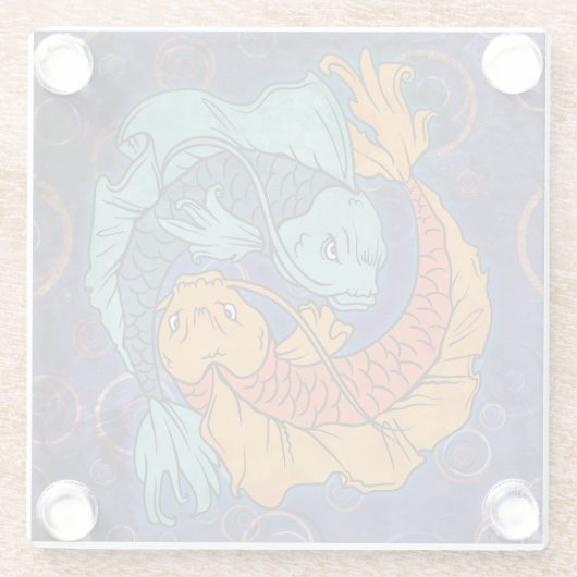 Koi Fish Glasuntersetzer (Rückseite)