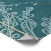 Koi Fish Golden Leaves Poster (Ecke)