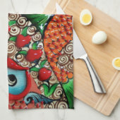 Koi Fish Handtuch (Viertel Falte)