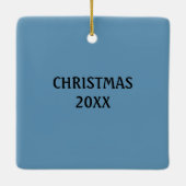 Koi Fish Illustration Orange und Blau Personalisie Keramikornament (Rückseite)