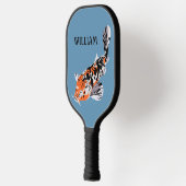 Koi Fish Illustration Orange und Blau Personalisie Pickleball Schläger (Links)