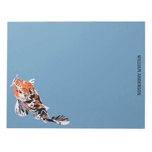 Koi Fish Illustration Stationery, Writing Paper Notizblock (Vorderseite)