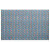 Koi Fish Illustrations on Blue Gemustert Stoff (Fat Quarter (45,7 x 55,9 cm))