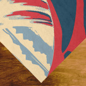 Koi Fish in Great Wave Style with Red Navy Blue Seidenpapier