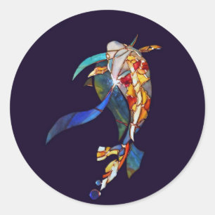 Koi Fish in Space Cool Stickers rechts