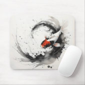Koi Fish Ink Painting Mousepad (Mit Mouse)