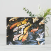 Koi Fish Invite Einladung (Stehend Vorderseite)