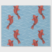 KOI FISH JAPANESE Wrackpapier Geschenkpapier (Flach)