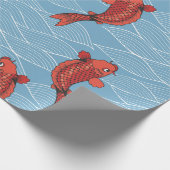 KOI FISH JAPANESE Wrackpapier Geschenkpapier (Ecke)